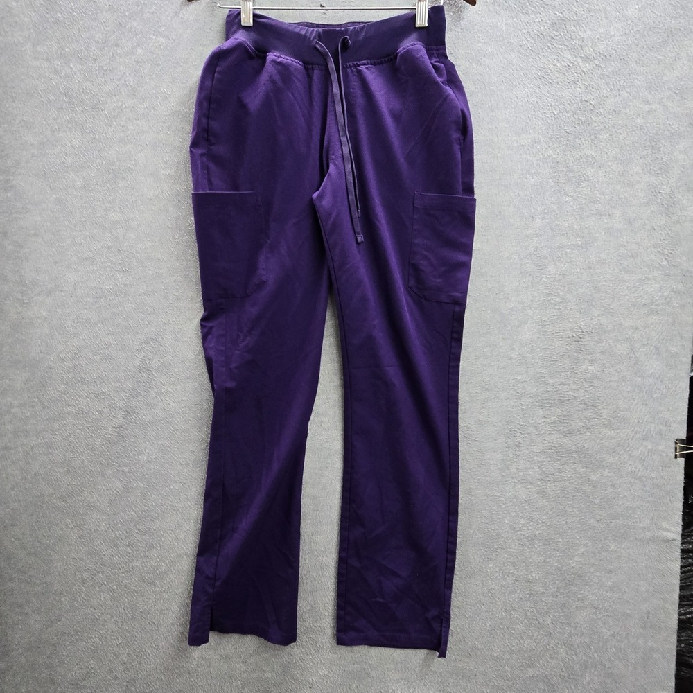 Mandala Women Scrub Pants XS Purple Cargo Jogger Equa-Tek 29" Inseam